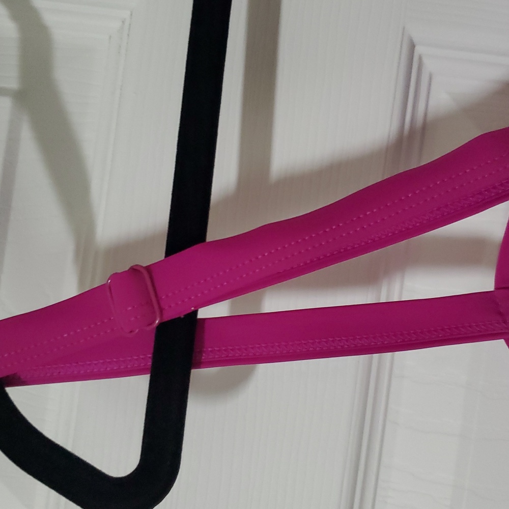 Pink Ruched Swim Top - Picture 5 of 6